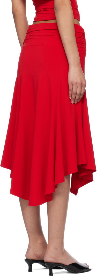 Nederdel GUIZIO Guizio Soffiano High-Low Midi Skirt Rød | S25328K012, 2