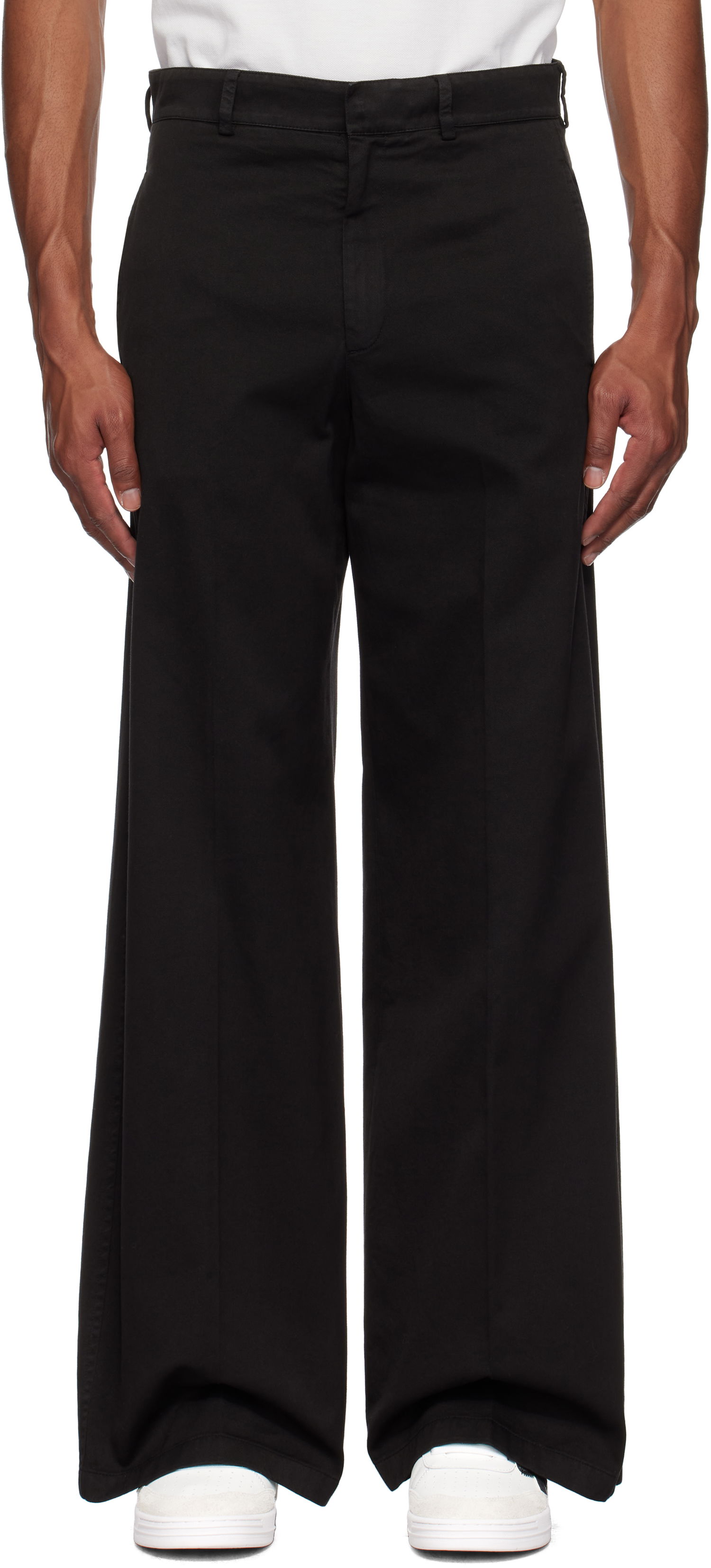Bukser Palm Angels Wide Leg Trousers Sort | PMCA166F24FAB0011001, 0
