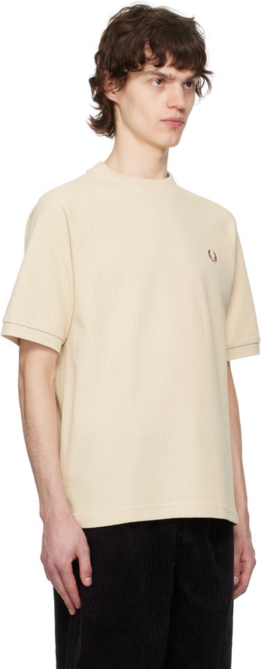 T-shirt Fred Perry Fred Perry Ribbed Raglan Sleeve T-Shirt Beige | M8680, 1