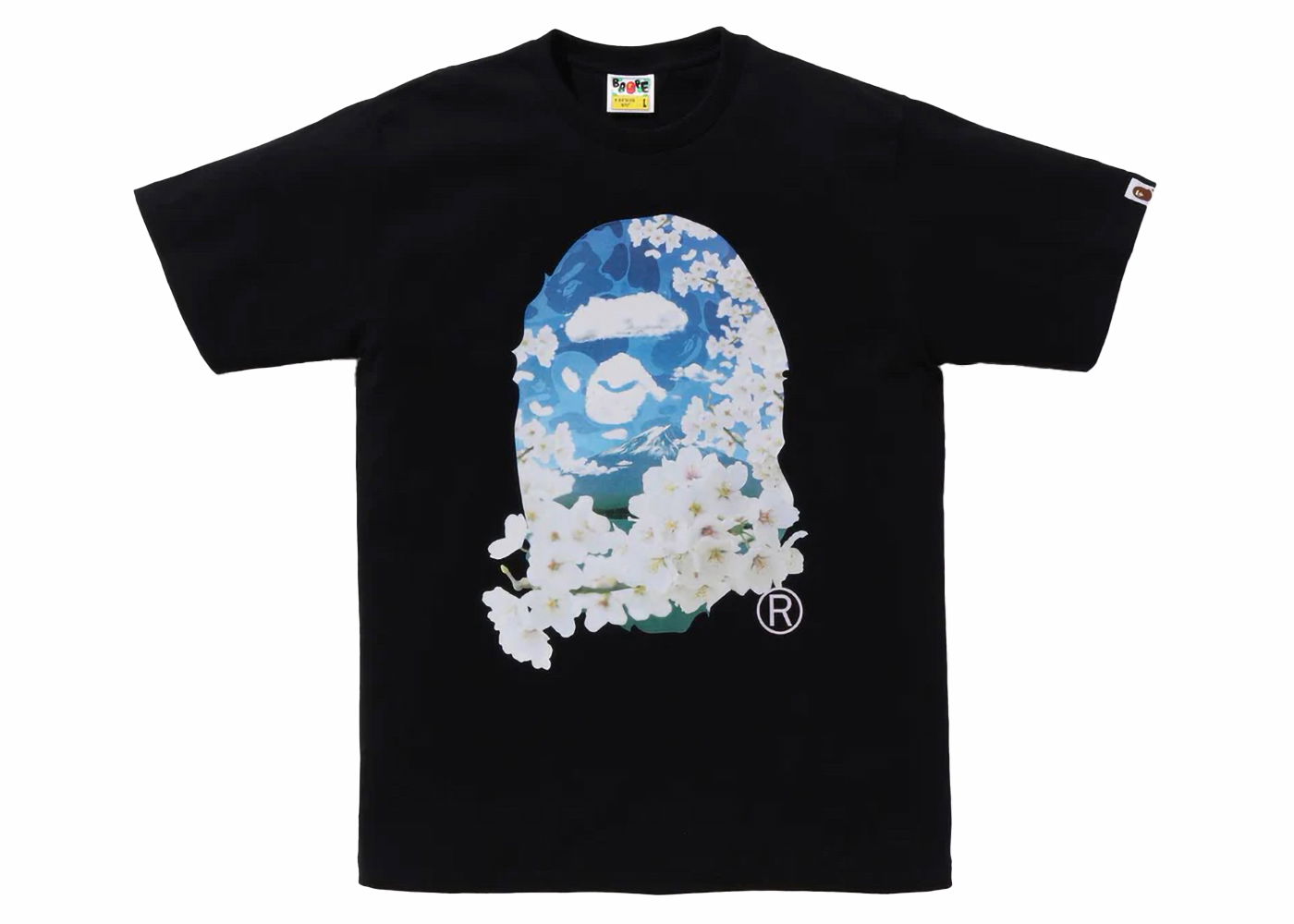 T-shirt BAPE BAPE Sakura Photo Ape Head Tee (SS24) Black Sort | 1K22-110-038, 0