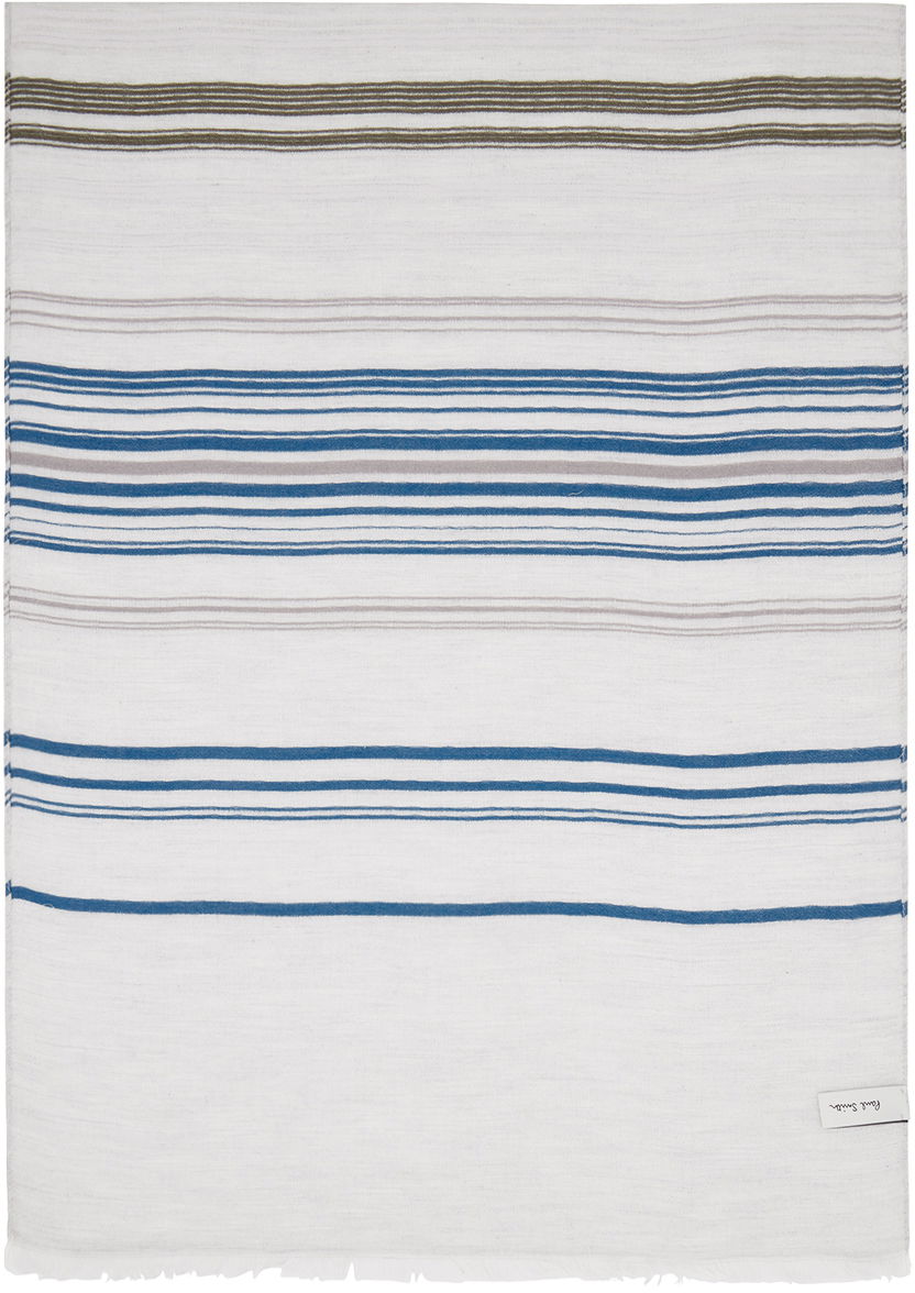 Tørklæde Paul Smith Paul Smith Thin Stripe Scarf Blå | M1A-150C-N020-70-0, 1