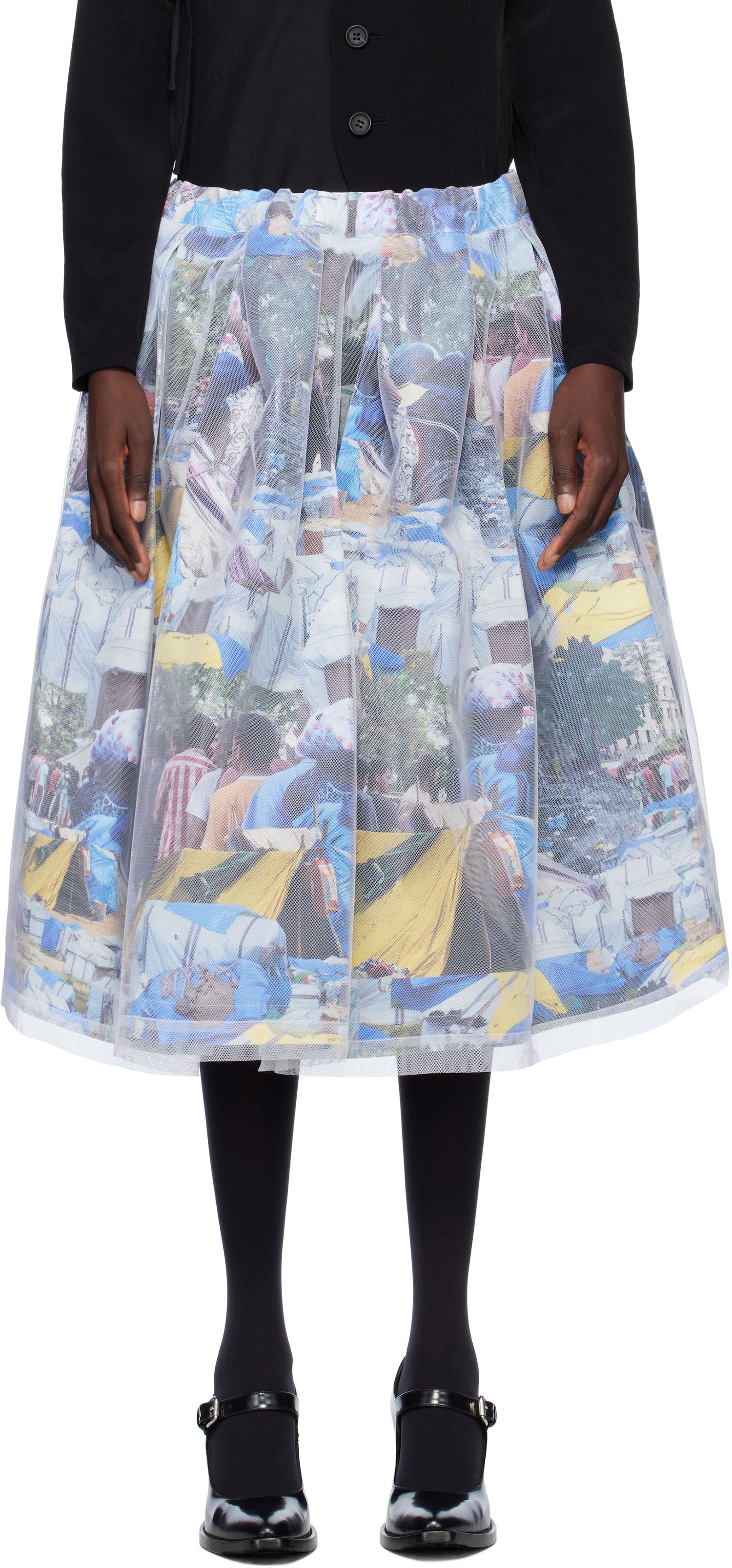 Nederdel Comme des Garçons Comme des Garçons Tulle Midi Skirt Flerfarvet | GO-S014-S25, 0