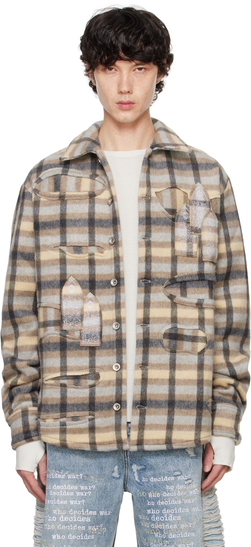 Skjorte Who Decides War Flannel Jacket Flerfarvet | 1110210022FW24