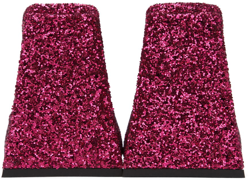 Skopleje The Attico Attico Devon Glitter Mules Lyserød | 227WS000 G001, 1