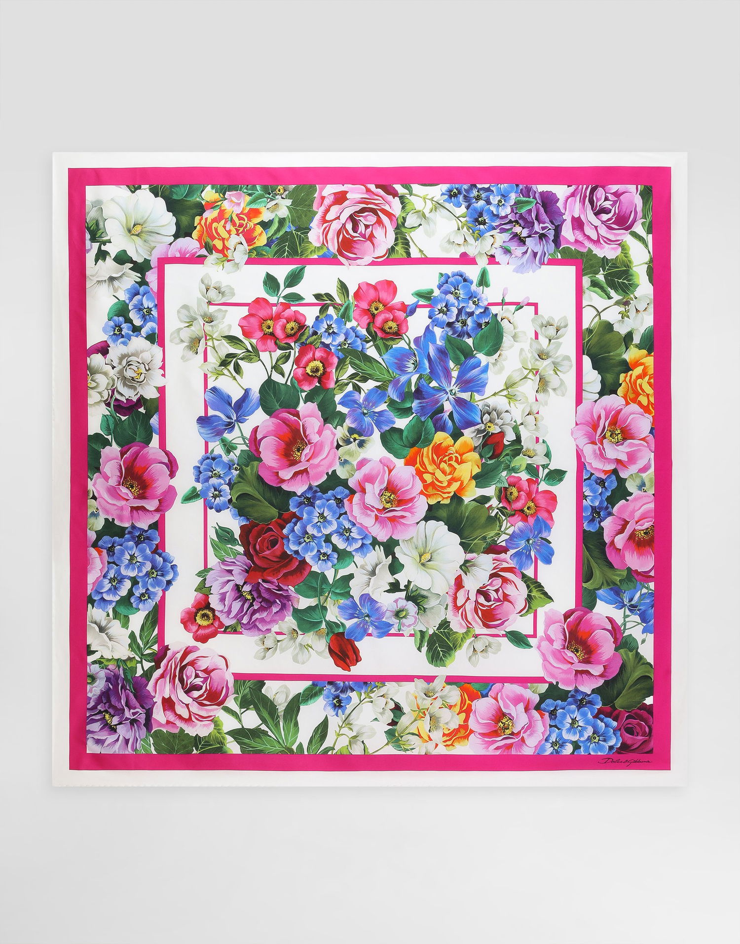 Tørklæde Dolce & Gabbana Dolce & Gabbana Floral-Print Silk Twill Square Scarf Flerfarvet | FN090RGDCWDHH5KT, 0