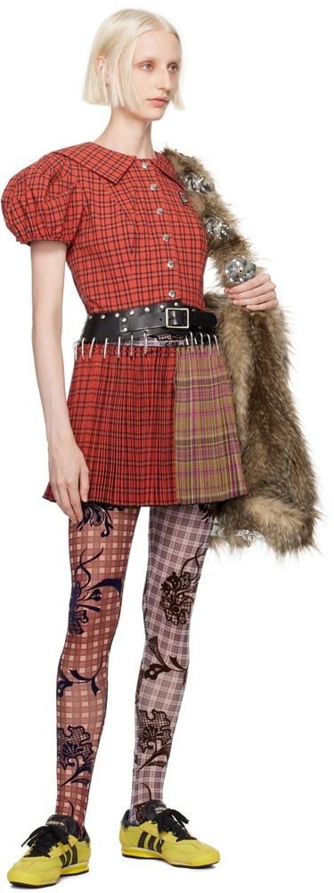 Nederdel Chopova Lowena Judith Carabiner Plaid Minidress Rød | 1247, 3