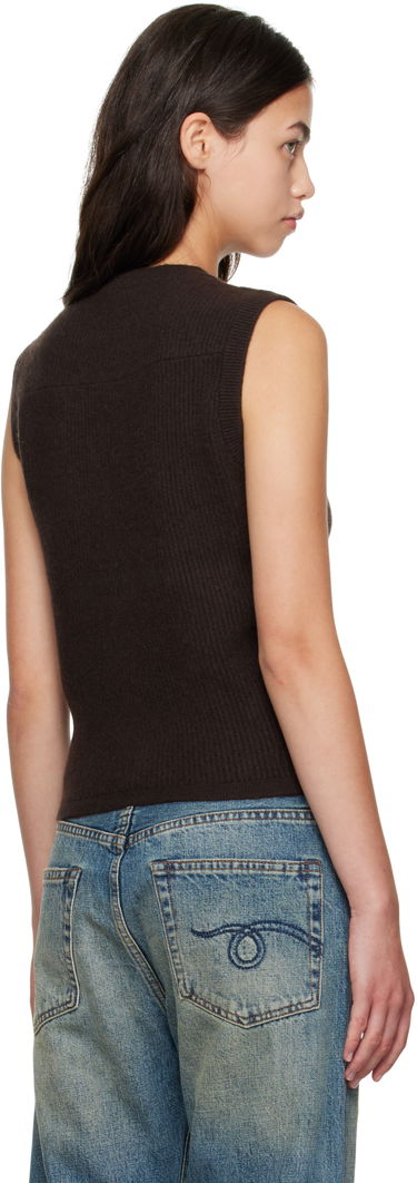 Vest R13 R13 Ribbed Wrap Around Vest Brun | R13WY308-Y210A, 2