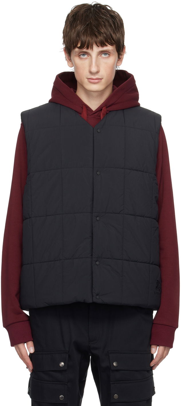 Vest Burberry Black Quilted Puffer Vest Sort | 8074275