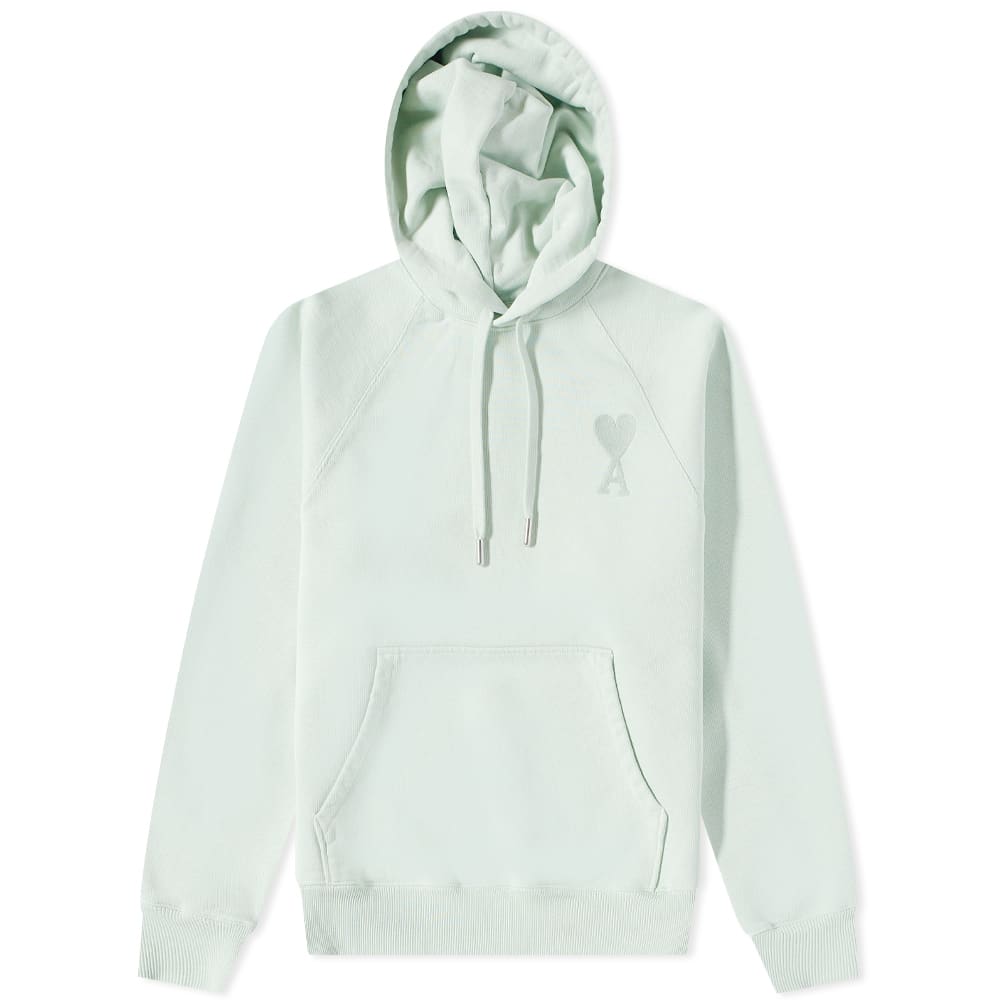 Sweatshirt AMI Tonal Heart Popover Hoody Grøn | USW202-747441, 0