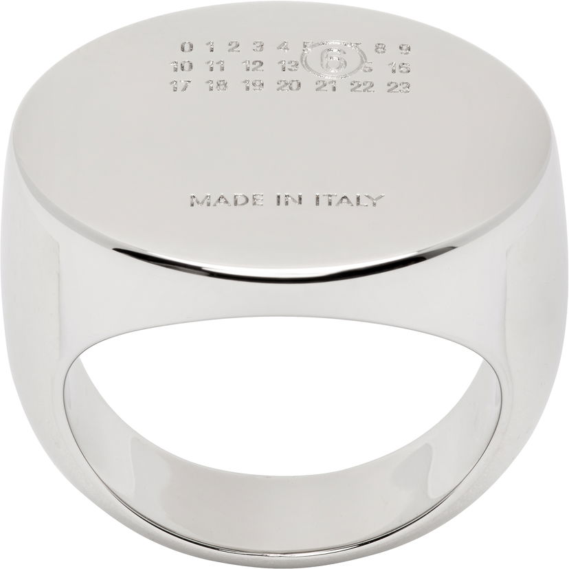 Ring Maison Margiela MM6 Maison Margiela Oval Numeric Ring Metalisk | SM7UQ0108 P8601