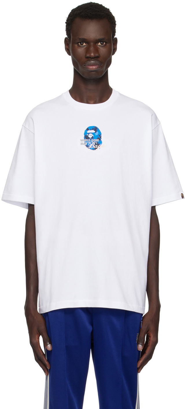 T-shirt BAPE Ape Head T-shirt Hvid | 001TEK801328M, 0