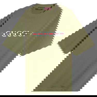 T-shirt Gucci Gucci Interlocking Logo Heavy Cotton T-Shirt, Size Large Grøn | 798115-XJHDG-3450, 0