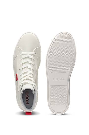 Tøj BOSS High-top Faux Leather Hvid | 50537334, 1