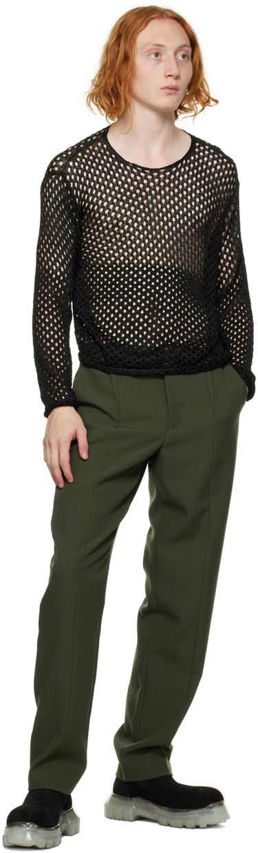 Sweater Dion Lee Metallic Long Sleeve Sweater Sort | C7107F22, 3