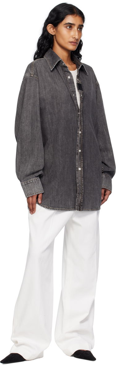 Skjorte Stella McCartney Stella McCartney Lightweight Denim Shirt Grå | 6D03973SQH31, 3