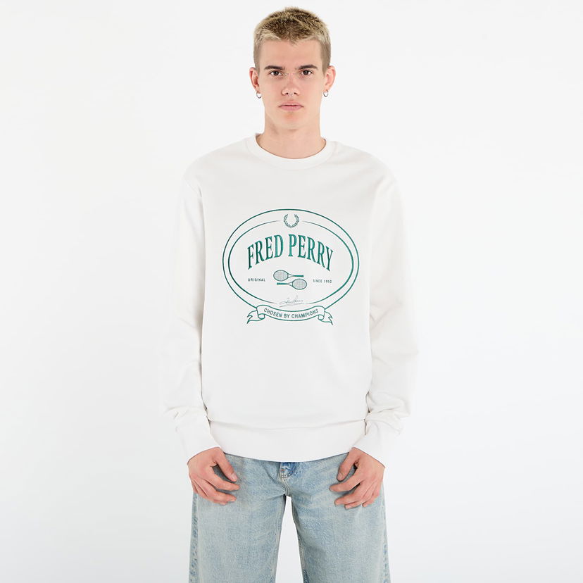 Sweatshirt Fred Perry Fred Perry Chosen By Champions Sweatshirt Hvid | M1605 129