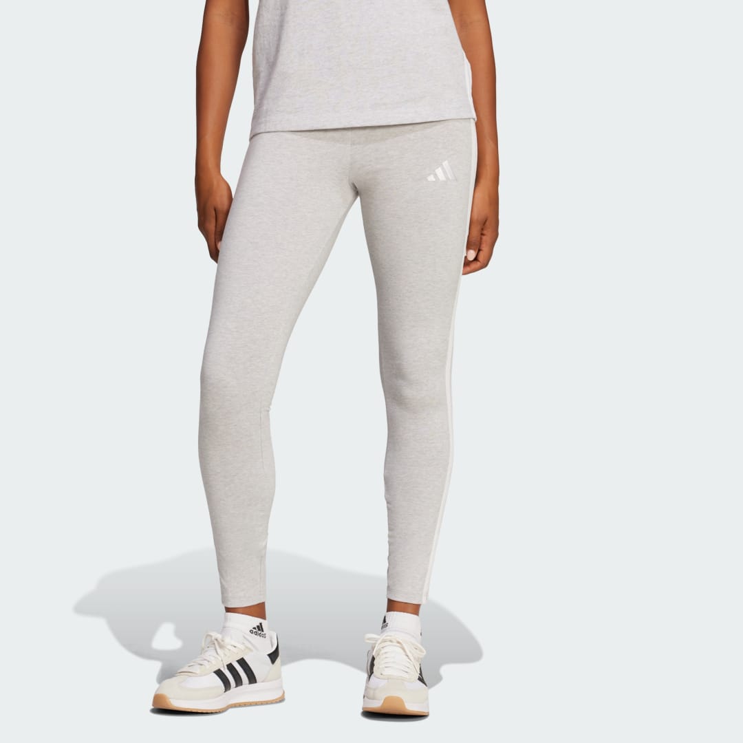 Leggings adidas Performance Cotton Leggings With Side Stripe Grå | JE0075, 0