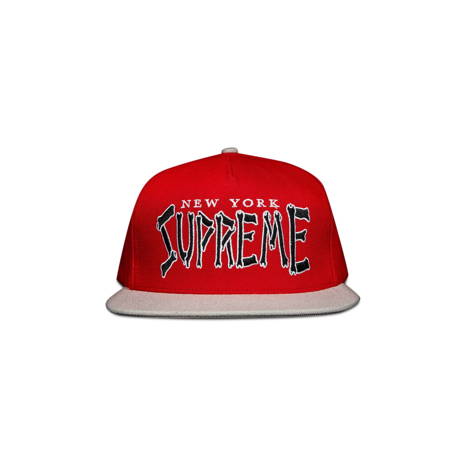 Kasket Supreme Bones Logo 5-Panel Rød | SS21H64 RED, 1