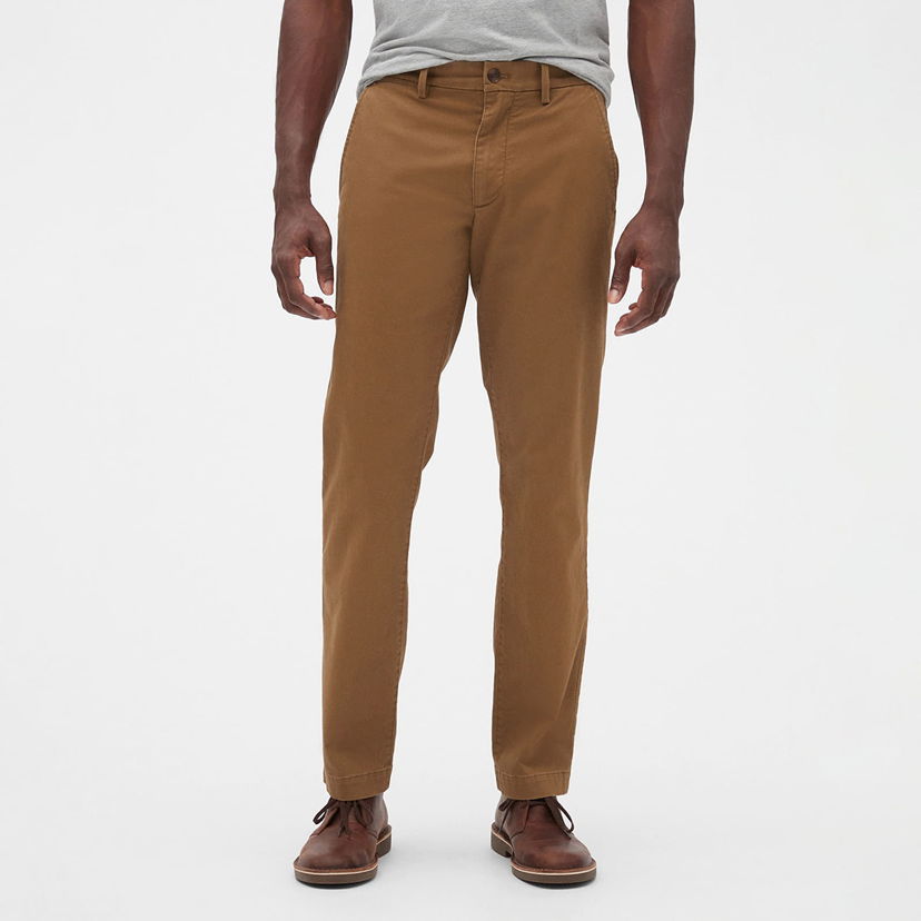 Bukser GAP Chino Straight Fit Pants Palomino Brown Global Brun | 500359-03