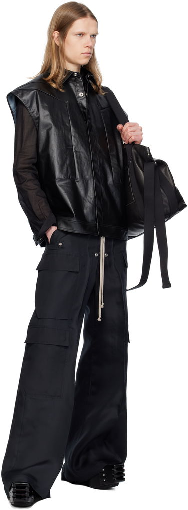 Vest Rick Owens Rick Owens Sleeveless Jumbo Shirt Sort | RU01E5776 SCT, 3