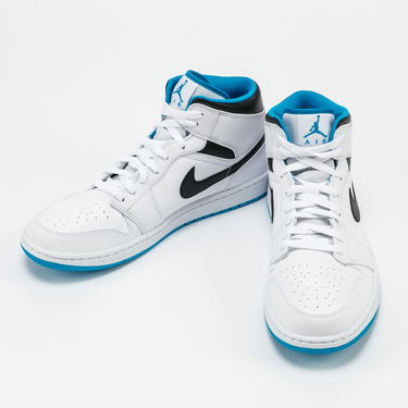 Sneakers og sko Jordan Air Jordan 1 Mid "Laser Blue" Hvid | 554724-141, 2