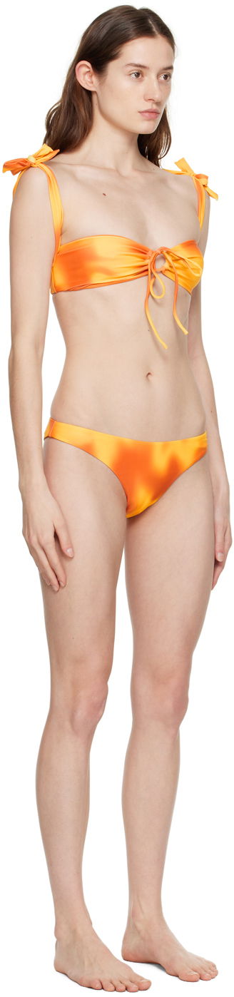 Badetøj GUIZIO Guizio Mona Tie-Front Bikini Orange | MB 5, 1