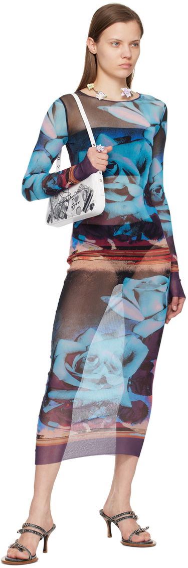 Kjole Jean Paul Gaultier Jean Paul Gaultier Roses Print Maxi Dress Flerfarvet | 24/25-F-RO090-T547-275020, 3