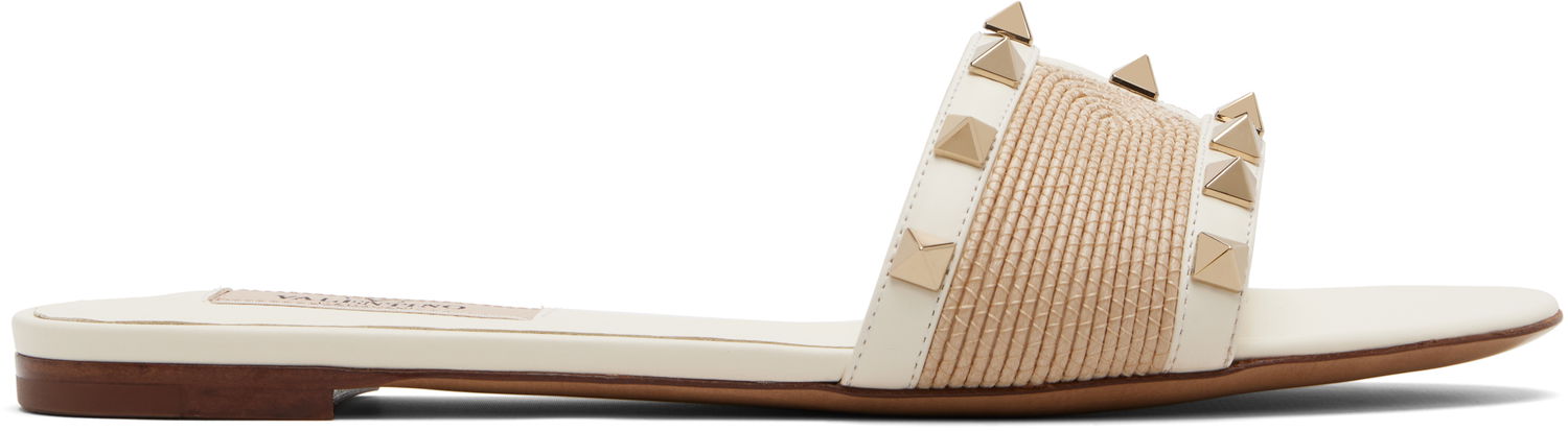 Tilbehør Valentino Valentino Garavani Rockstud Slide Sandals Hvid | 6W0S0MH4HJQ, 0