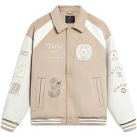Jakke Li-Ning D. WADE Hall of Fame Varsity Jacket Beige | AJPT005-3, 0