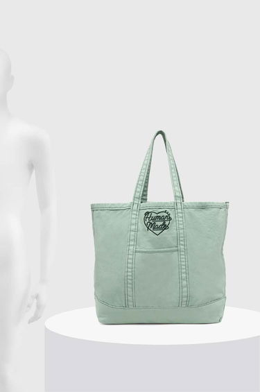 Mulepose Human Made Garment Dyed Tote Bag Grøn | HM27GD037, 5