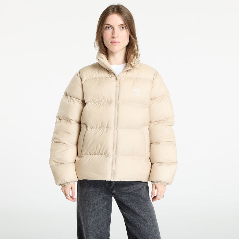 Puffer jakke adidas Originals Adicolor Short Puffer Jacket Beige | JX2947