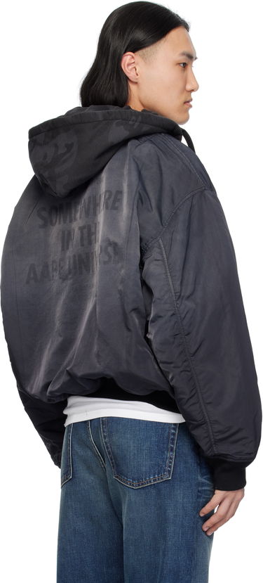 Bomberjakke AAPE by A Bathing Ape AAPE by A Bathing Ape Alpha Industries Edition MA-1 Reversible Bomber Jacket Sort | AAPJKM9709XXNBKL, 2