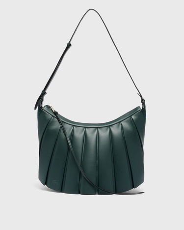 Håndtaske Lacoste Pleated Leather Hobo Bag Grøn | NU5212DP-946, 0