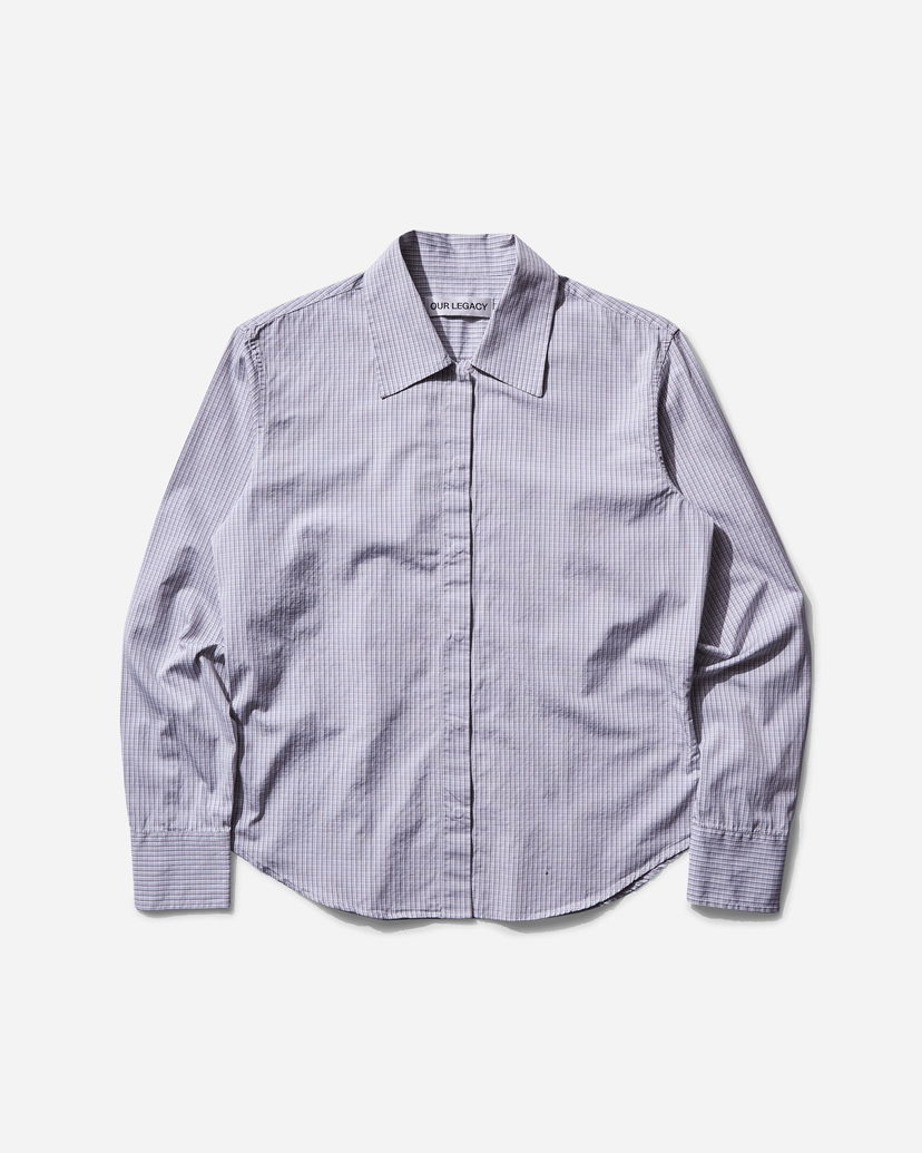 Skjorte OUR LEGACY Our Legacy Foundation Shirt Drive In Check Lilla | W2252FDI 001