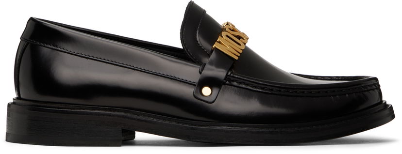 Tøj Moschino Moschino 'Moschino' College Loafers Sort | MB10113C1LGB0000