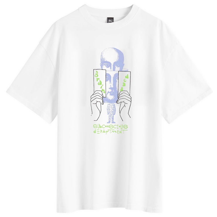 T-shirt Brain Dead Brain Dead Subconscious Department Graphic Tee Hvid | BDP25TOO0044-WHT