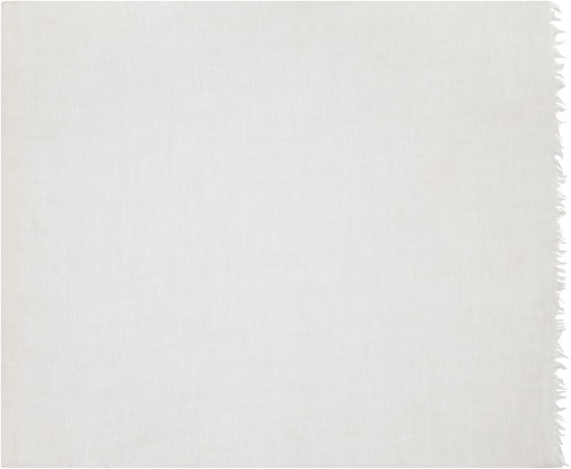 Tørklæde Rick Owens Rick Owens Concordians Follo Scarf Hvid | RU02E1462 SCAR