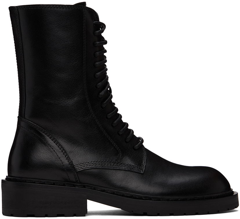 Tøj Ann Demeulemeester Ann Demeulemeester Danny Lace-Up Boots Sort | 2201-W-C01-380-099