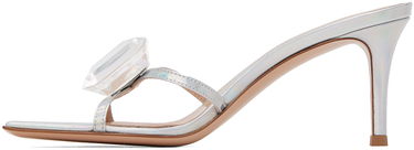 Sneakers og sko Gianvito Rossi Jaipur Rhinestone Heeled Sandals Metalisk | G16780.70RIC.MET, 2