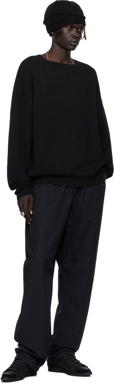 Sweater Fear of God Fear of God ESSENTIALS Waffle Knit Long Sleeve Crewneck Sweatshirt Sort | 192SP256160F, 3
