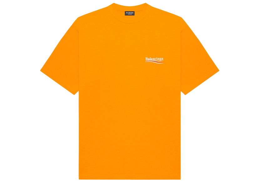 T-shirt Balenciaga Political Campaign Large Fit T-Shirt Fluo Orange Orange | 641675TKVE87073