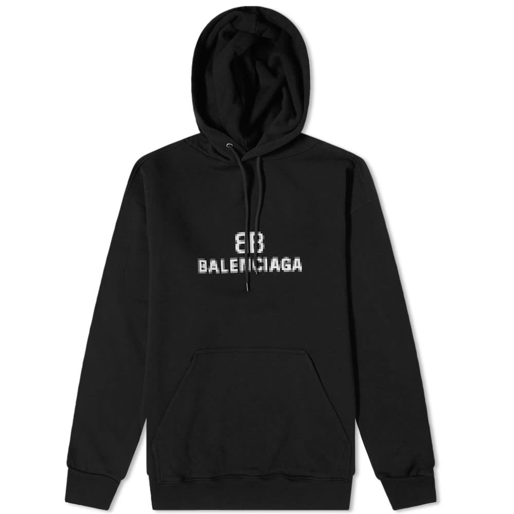 Sweatshirt Balenciaga Pixelated Logo Popover Hoody Sort | 600583-TKVI8-1070, 0