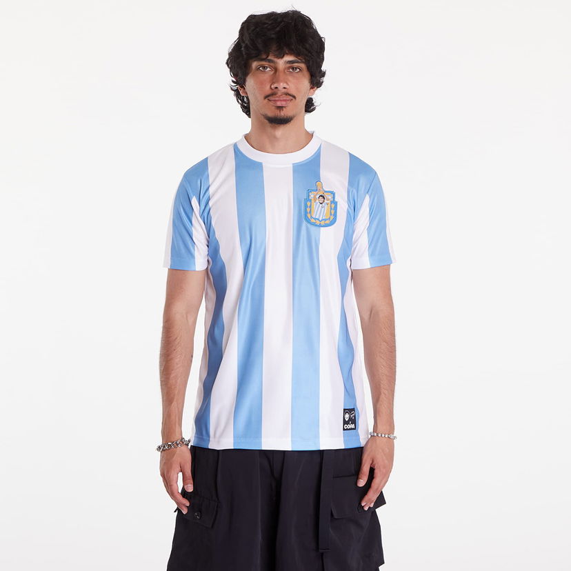 Jersey COPA Maradona Argentina 1986 Retro Football Shirt Blå | 423-002