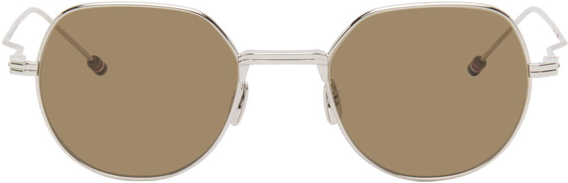 Solbriller Thom Browne Thom Browne Titanium Round Sunglasses Metalisk | UES935A-G0001