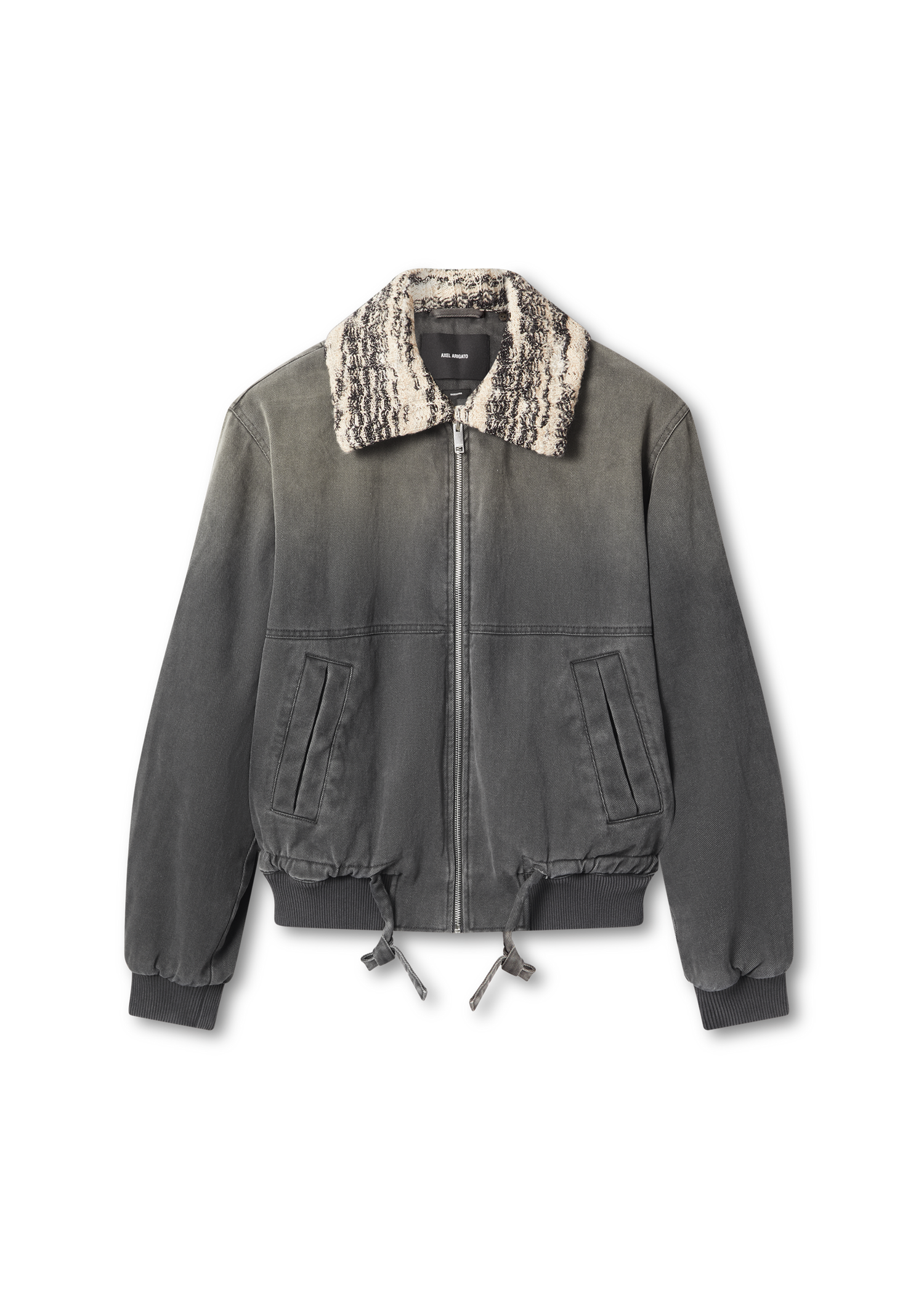 Jakke AXEL ARIGATO Denim Jacket with Faux Fur Collar Grå | A3157003, 0