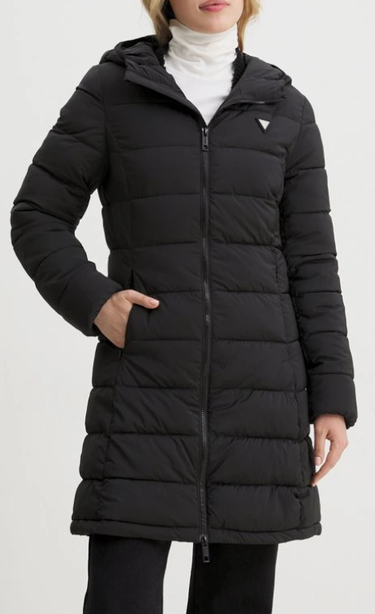 Puffer jakke GUESS Long Puffer Jacket Sort | V4YL05WF3X0-JBLK, 3