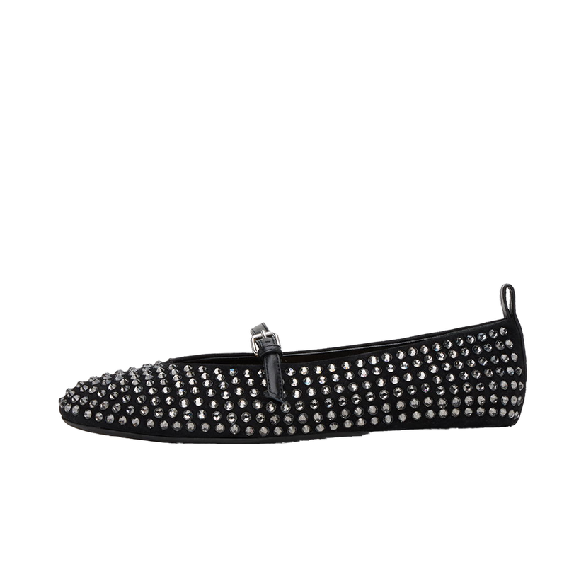 Sneakers og sko JW Anderson Suede Ballerina Flats Sort | ANW43052A 20090