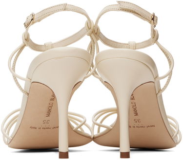 Tilbehør Manolo Blahnik Manolo Blahnik Tabarekhi Heeled Sandals Beige | 224-1744, 1