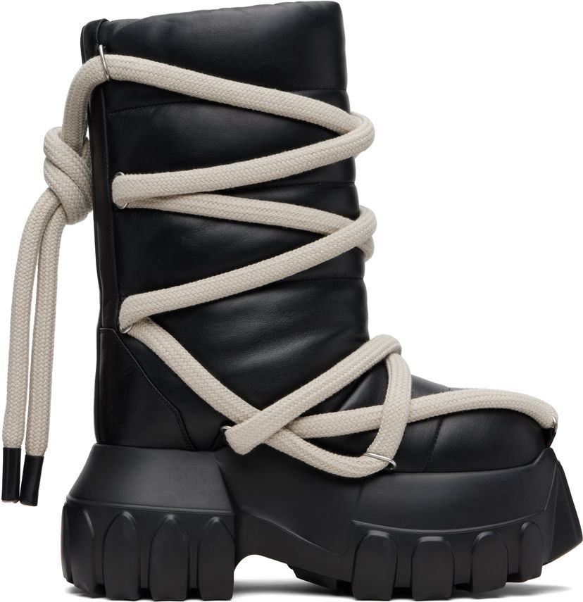 Sneakers og sko Rick Owens Rick Owens Concordians Lunar Mega Tractor Boots Sort | RU02E1862 LLPPW3