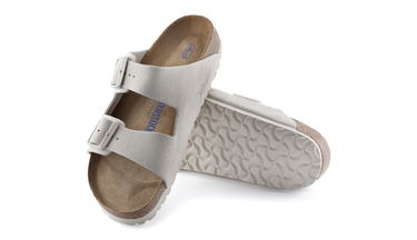 Sneakers og sko Birkenstock Arizona Soft Footbed Suede Leather Narrow Fit Hvid | 1024516, 4